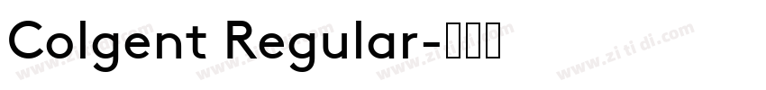 Colgent Regular字体转换